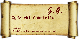 Gyürki Gabriella névjegykártya